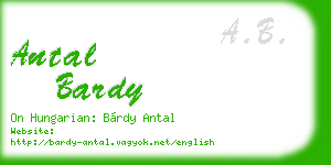 antal bardy business card